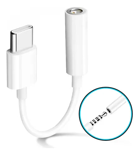 Adaptador De Audio Tipo C A Jack 3.5mm