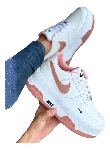 Nike Doble Suela Blanco Nude Dama