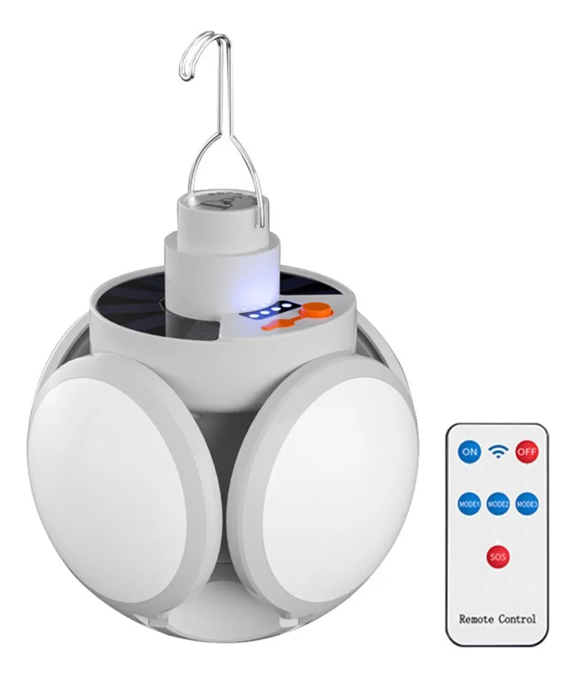 Lámpara solar plegable para acampar